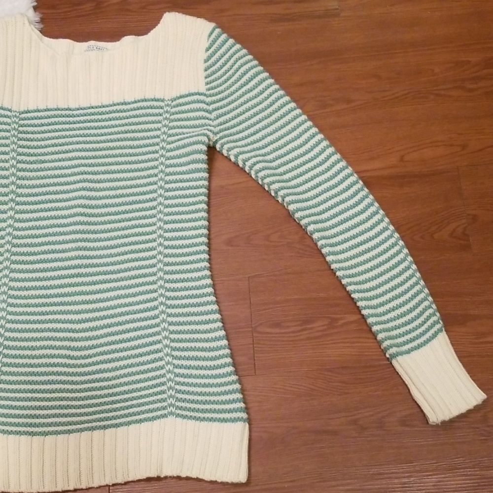 Old Navy Chunky Knit Sweater Large EUC Green Green - Picture 3 of 8
